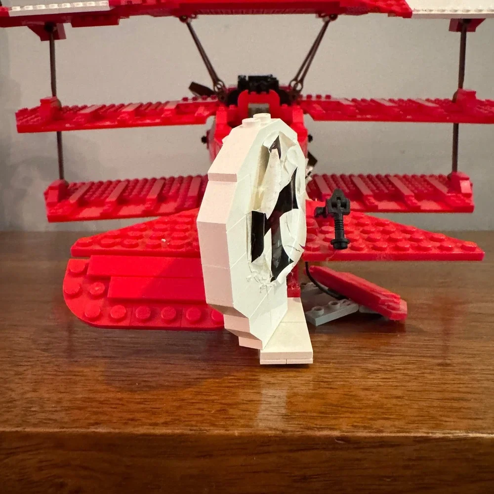 LEGO 10024 Red Baron Fokker Triplane Building Set Complete w/ Sticker Wear